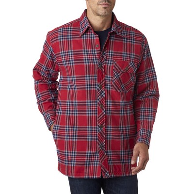 BACKPACKER Men's Flannel Shirt Jacket with Quilt Lining