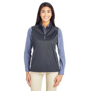 CORE 365 Ladies' Techno Lite Three-Layer Knit Tech-Shell Quarter-Zip Vest