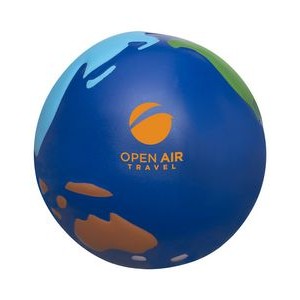 Prime Line Multi-Color Globe Earth Shape Stress Ball