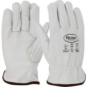 Boss® Xtreme AR Top Grain Cowhide Leather Drivers Glove with Para-Aramid Lining - Keystone Thumb