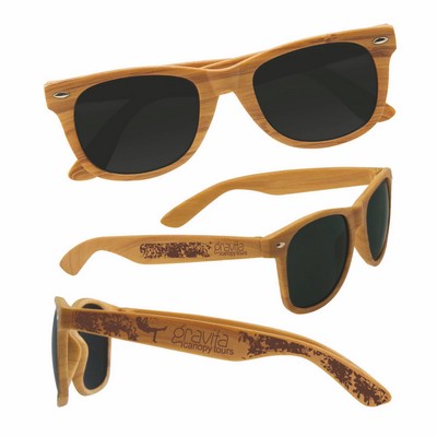 Wood Grain Design Sunglasses