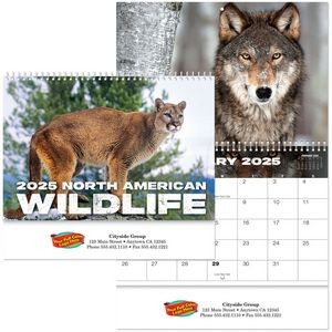 Full Color North America Wildlife Spiral Calendar