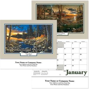 Woodland Stapled Wall Calendar
