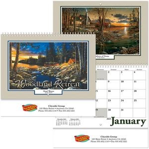 Full Color Woodland Retreat Spiral Wall Calendar