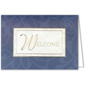 Blue Welcome Card