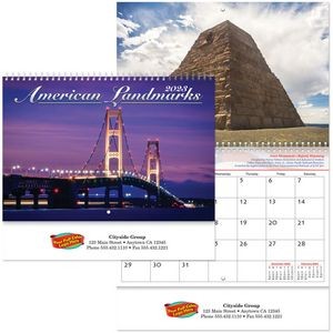 Full Color History Landmarks Spiral Calendar
