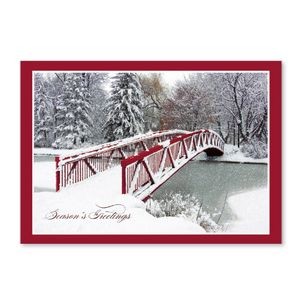 Snow Covered Bridge Holiday Card