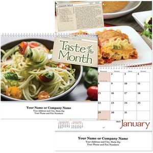 Taste Of Month Wall Calendar Spiral