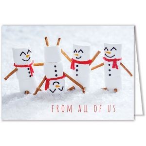 Marshmallow Snowmen Holiday Card