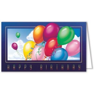 Rainbow Balloons Birthday Card