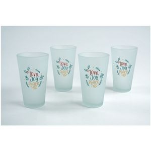 Frosted Pint Glass Gift Set Of 4