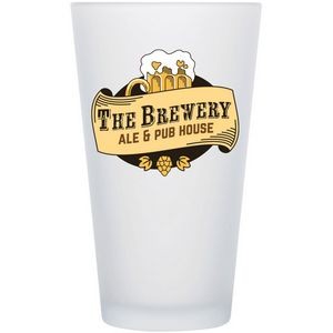 Full Color Frosted Pint Glass 16 Oz