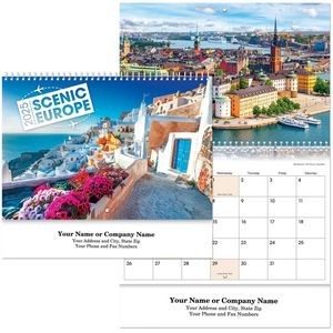 Scenic Europe Spiral Wall Calendar
