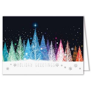 Color Bright Trees Holiday Card