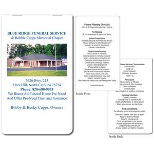 Stapled Memo Note Book Funeral Homes