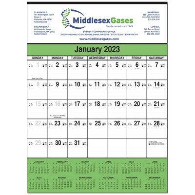 12 Sheet Contractor Wall Calendar