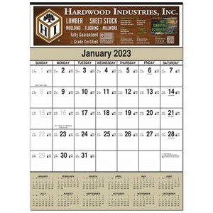 Contractor's Bid Monthly Commercial Wall Calendar - Full Color Imprint