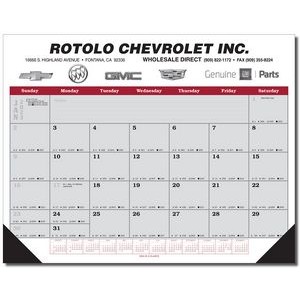 Jumbo Desk Pad Calendar - Maroon/Gray Datepad w/Year at Bottom