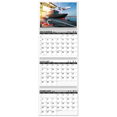 3 Month View Budget Full Color Wall Calendar