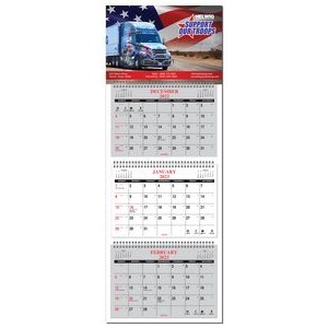 Four Panel 3 Month View Wall Calendar-Full Color