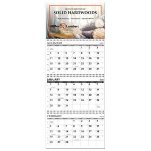 3 Month View Full Color Wall Calendar - 13