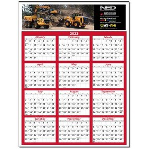 Full Color Year View Calendar