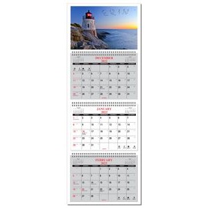 3 Monthly View Wall Calendar w/Individual Names