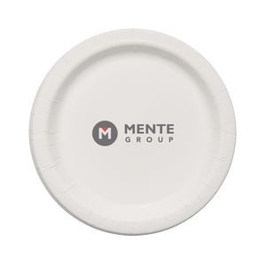 7" Coated Paper Plate - White