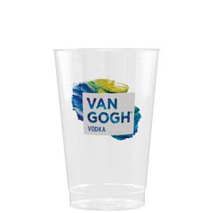 12 oz Clear Fluted Plastic Cup - Digital