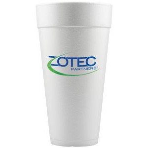 24 oz Foam Cup - White - Hi-Speed