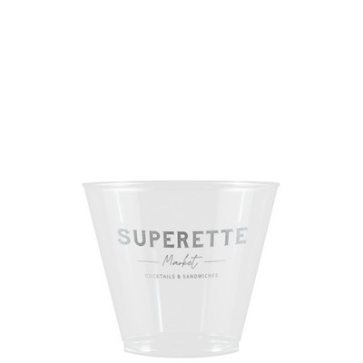 9 oz Clear Hard Plastic Rocks Cup - Tradition