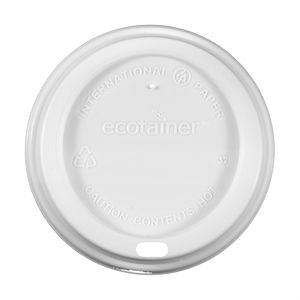 12/16 oz Eco-Friendly Paper Cup Domed Lid - White