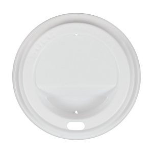 8 oz White Paper Cup Domed Lid - White
