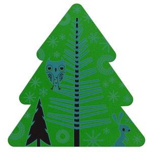 Grip-It™ Coaster Stock Shape 16 sq in - Lime - Shape Category: Holiday