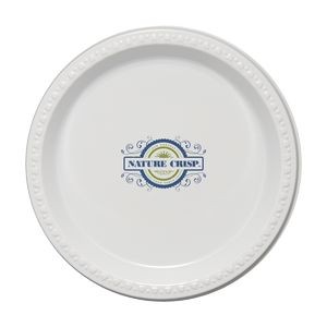 9" Plastic Plate - White