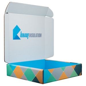 Mailing Box, B-Flute 10" x 10" x 2.25" - White - D - 250 sq in