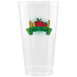 16 oz Clear Fluted Plastic Cup - Digital