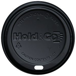 12/16/20 oz Insulated Paper Cup Dome Lid - Black