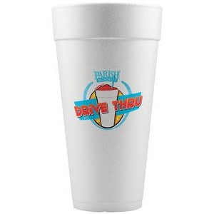 24 Oz. Foam Cup - White - Digital