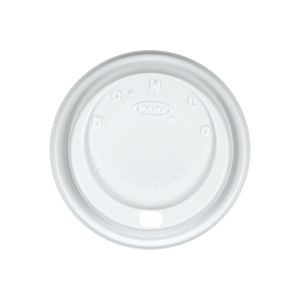 8 oz Foam Cup Domed Lid - White