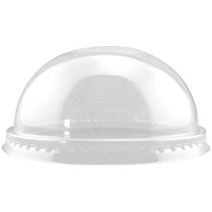 9/12/16/20/24 oz Clear PLA Cup Open Domed Lid - Clear