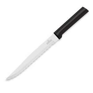 Serrated Slicer Knife w/Black Handle