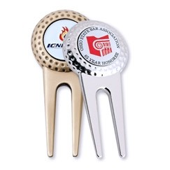 Divot Tool w/ Magnetic Ball Marker Antique Brass or Nickel