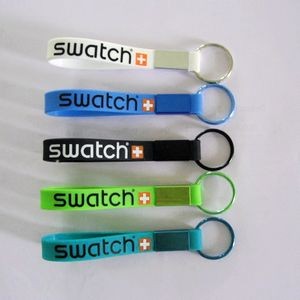 1 1/2" Silicone Wrist Strap Keychain