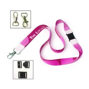 1/2" Polyester Lanyard W/ Metal Swivel Clasp & Quick Release