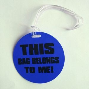 Round Luggage Tags W/ Transparent Rope