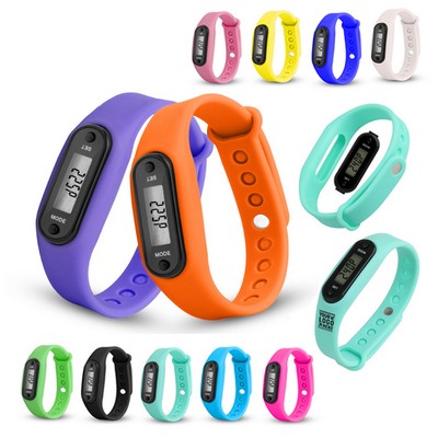 Multi-functional Silicone Wrist Pedometer Watch