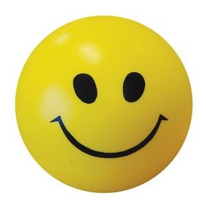 2 1/2" Yellow Smile Face Stress Ball