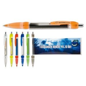 Translucent Banner Pen W/ Solid Color Trim
