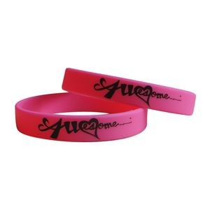 1/2" Screen Printed Silicone Bracelet